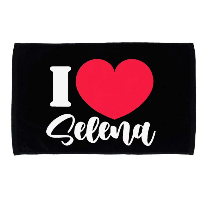 I Love Selena Name Nickname Alias Valentine's Day Microfiber Hand Towel