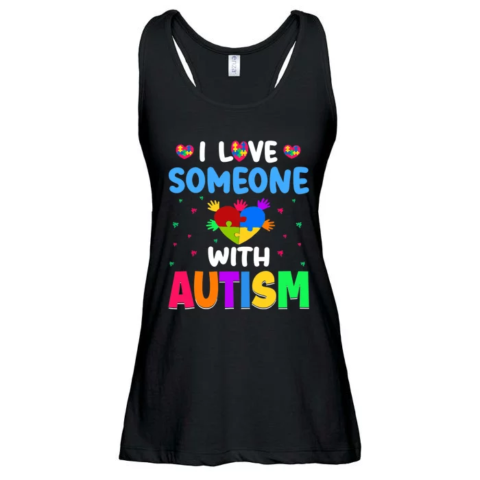 I Love Someone With Autism Ladies Essential Flowy Tank