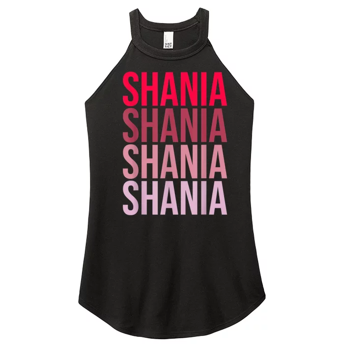 I Love Shania First Name Shania Women’s Perfect Tri Rocker Tank