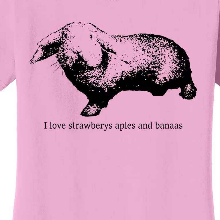 I Love Strawberys Aples And Banaas Women's T-Shirt