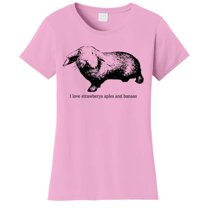 I Love Strawberys Aples And Banaas Women's T-Shirt