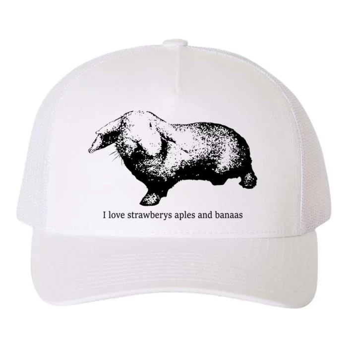 I Love Strawberys Aples And Banaas Yupoong Adult 5-Panel Trucker Hat