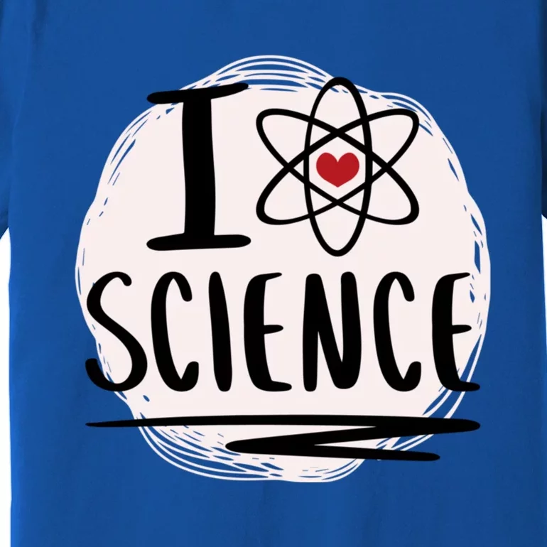 I Love Science L Cool Scientist Theme Graphic Meaningful Gift Premium T-Shirt