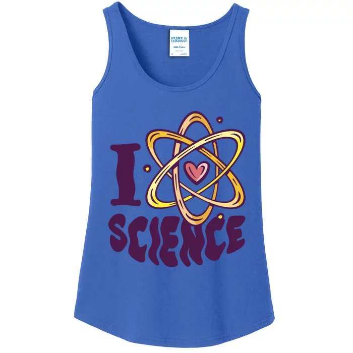 I Love Science L Teacher Student Scientist Graphic Funny Gift Ladies Essential Tank