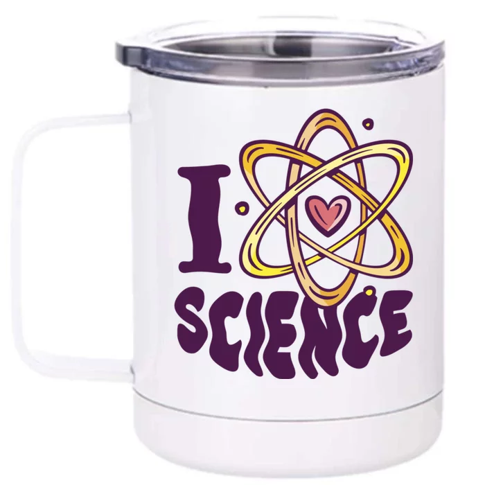 I Love Science L Teacher Student Scientist Graphic Funny Gift Front & Back 12oz Stainless Steel Tumbler Cup