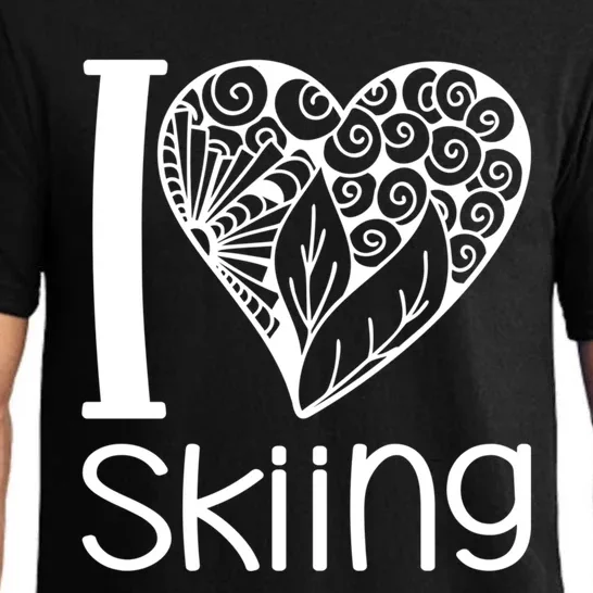 I Love Skiing For Ski Lovers Gift Pajama Set