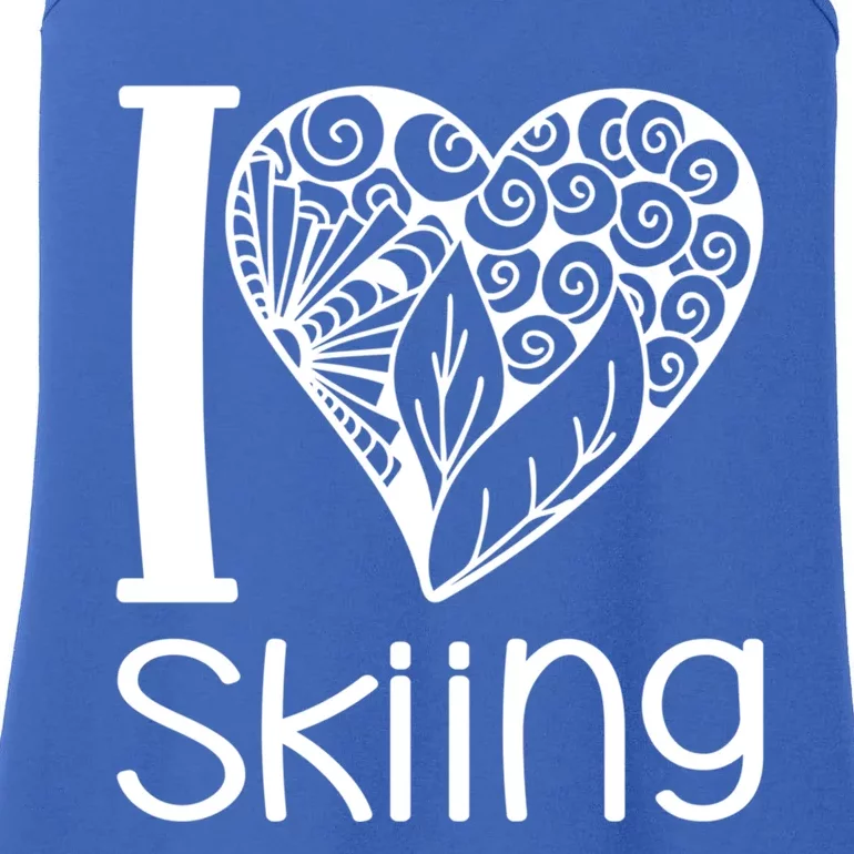 I Love Skiing For Ski Lovers Gift Ladies Essential Tank