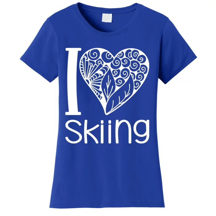 I Love Skiing For Ski Lovers Gift Women's T-Shirt