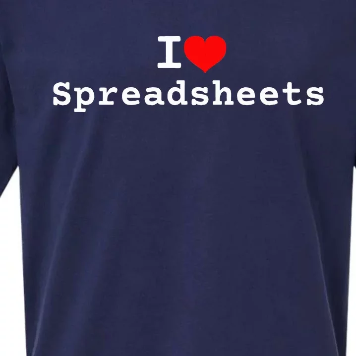 I Love Spreadsheets Sueded Cloud Jersey T-Shirt