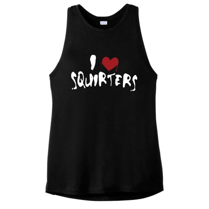 I Love Squirters Funny Ladies Tri-Blend Wicking Tank