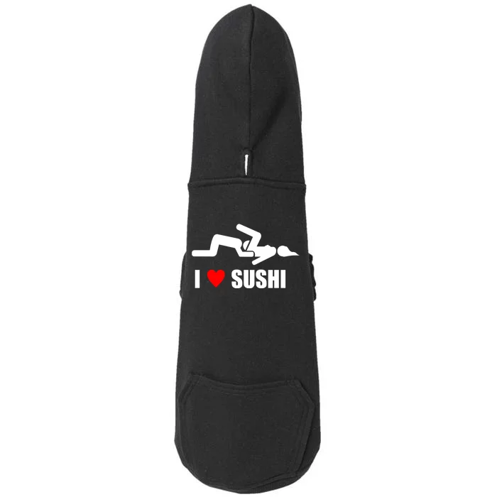 I Love Sushi Doggie 3-End Fleece Hoodie