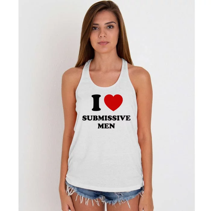 I Love Submissive Women's Knotted Racerback Tank