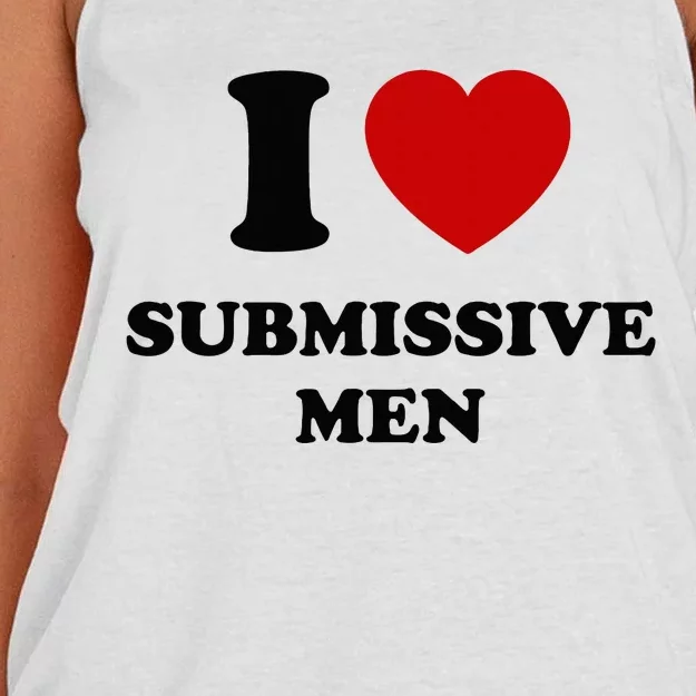 I Love Submissive Women's Knotted Racerback Tank