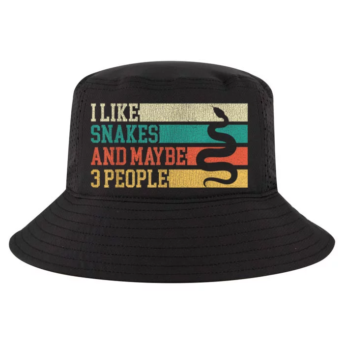 I Like Snakes And Maybe 3 People: Snake And Reptile Lovers Cool Comfort Performance Bucket Hat