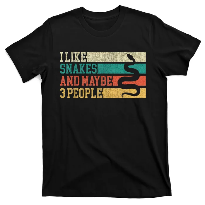 I Like Snakes And Maybe 3 People: Snake And Reptile Lovers T-Shirt