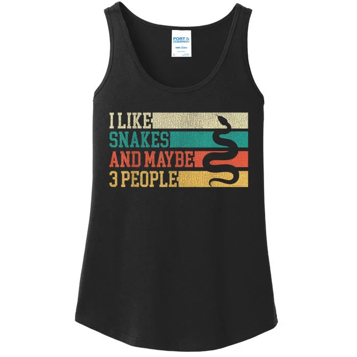 I Like Snakes And Maybe 3 People: Snake And Reptile Lovers Ladies Essential Tank