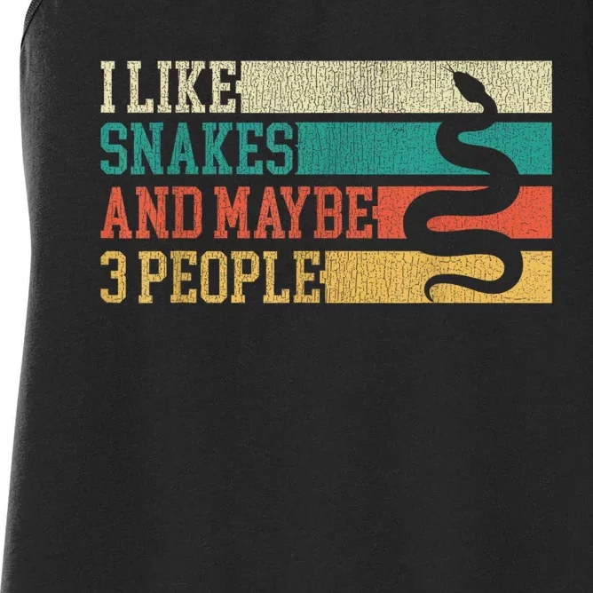 I Like Snakes And Maybe 3 People: Snake And Reptile Lovers Women's Racerback Tank