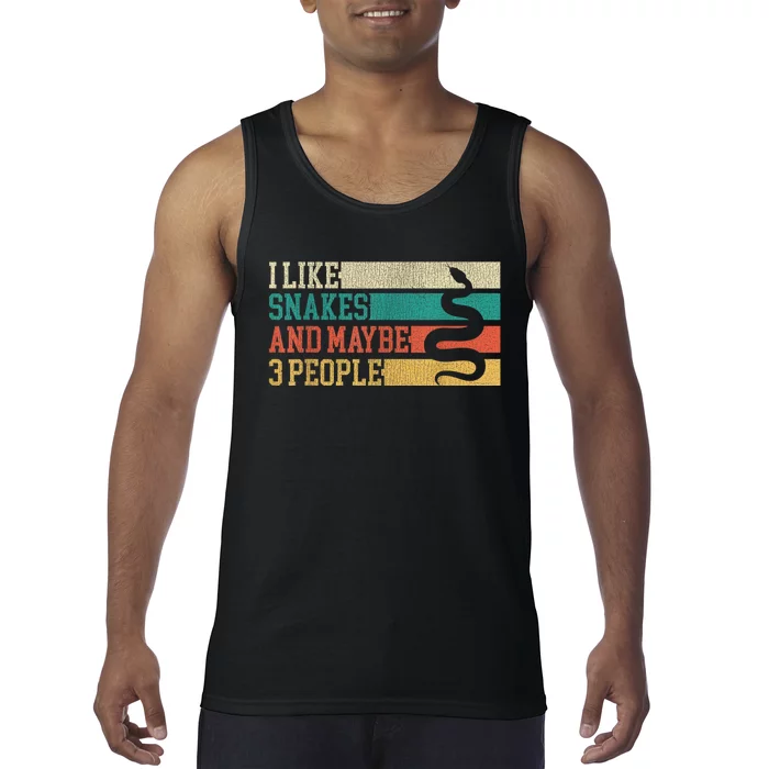 I Like Snakes And Maybe 3 People: Snake And Reptile Lovers Tank Top