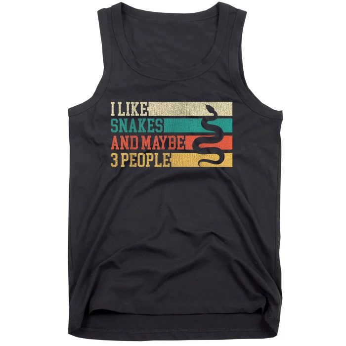 I Like Snakes And Maybe 3 People: Snake And Reptile Lovers Tank Top