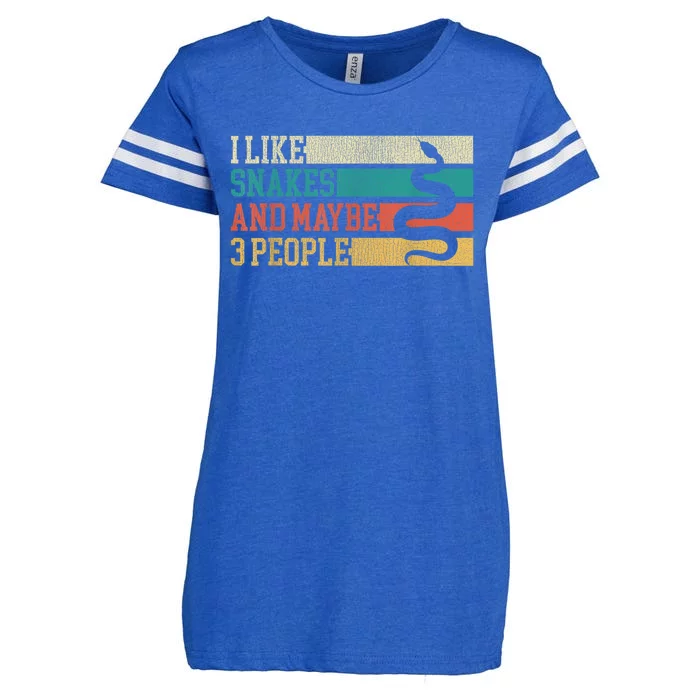 I Like Snakes And Maybe 3 People: Snake And Reptile Lovers Enza Ladies Jersey Football T-Shirt