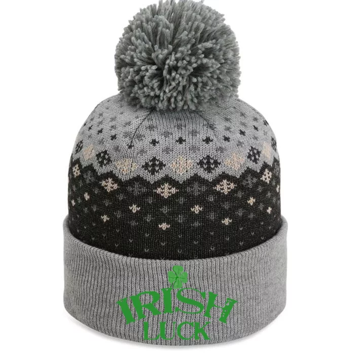 Irish Luck Saint St. Patrick's Day Clover Casino The Baniff Cuffed Pom Beanie