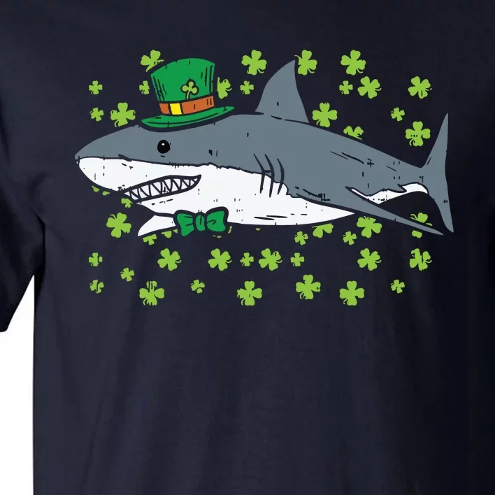 Irish Leprechaun Shark Shamrock St Patricks Day Animal Gift Tall T-Shirt