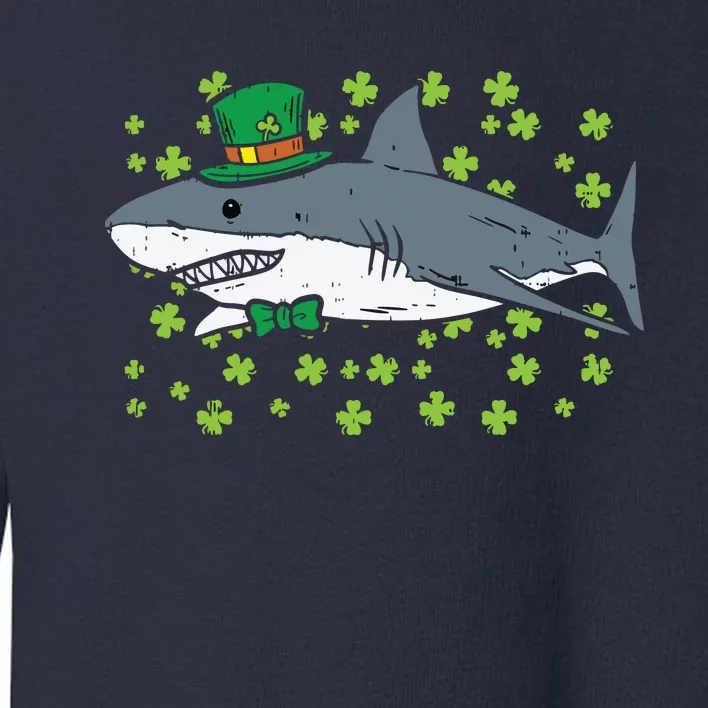 Irish Leprechaun Shark Shamrock St Patricks Day Animal Gift Toddler Sweatshirt