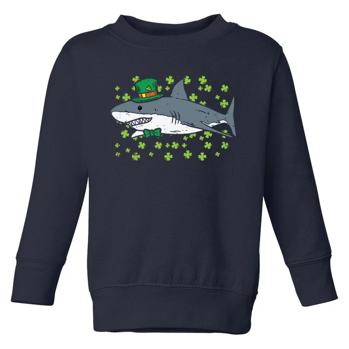 Irish Leprechaun Shark Shamrock St Patricks Day Animal Gift Toddler Sweatshirt