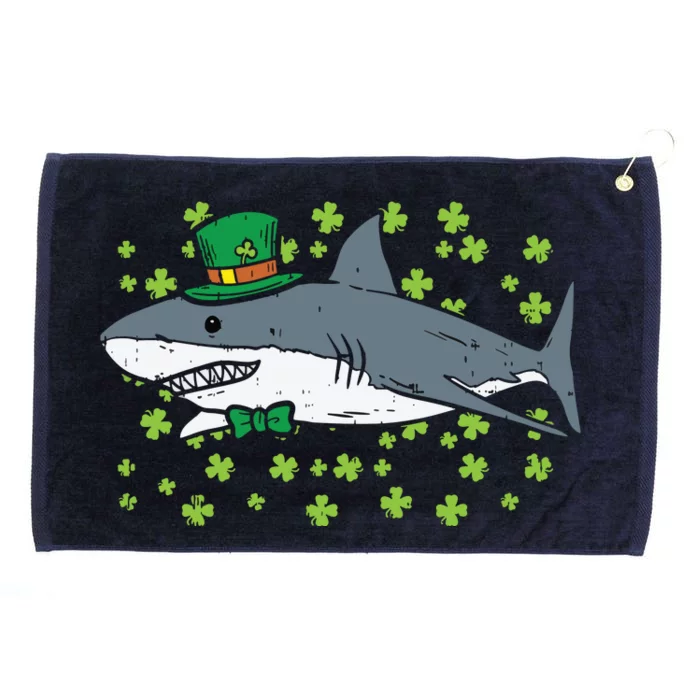 Irish Leprechaun Shark Shamrock St Patricks Day Animal Gift Grommeted Golf Towel