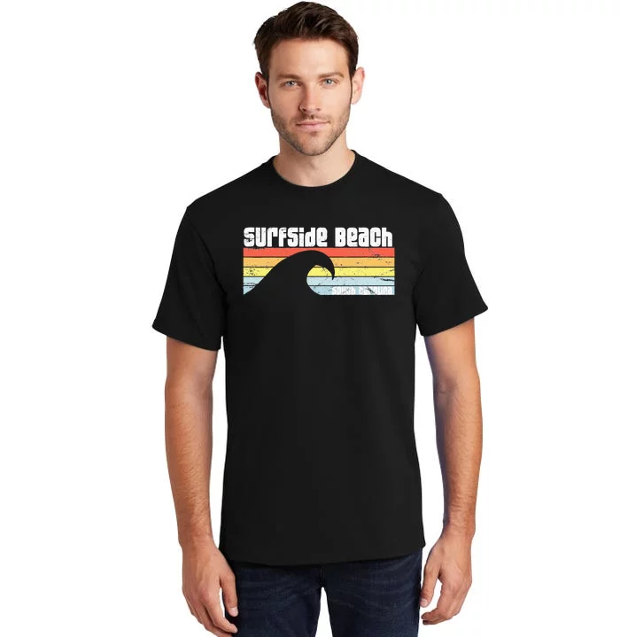 I Love Surfside Beach South Carolina Atlantic Ocean Wave Sc Tall T-Shirt