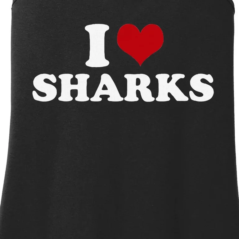 I Love Sharks Ladies Essential Tank