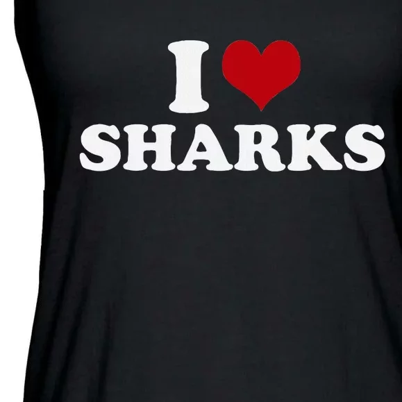 I Love Sharks Ladies Essential Flowy Tank