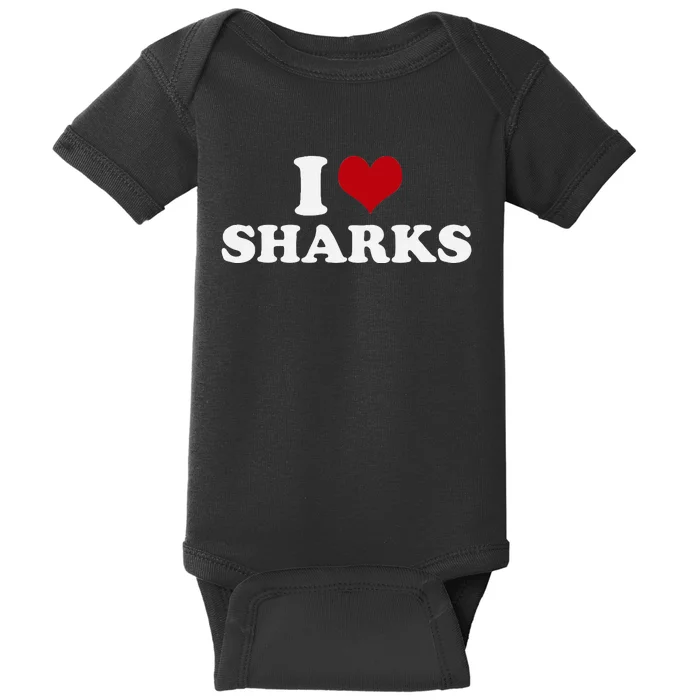 I Love Sharks Baby Bodysuit