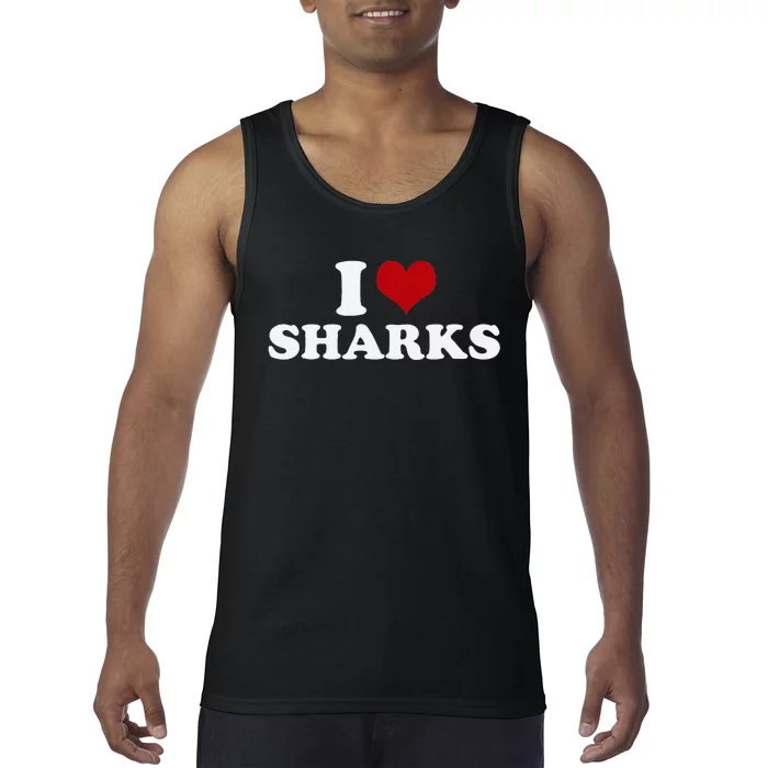 I Love Sharks Tank Top