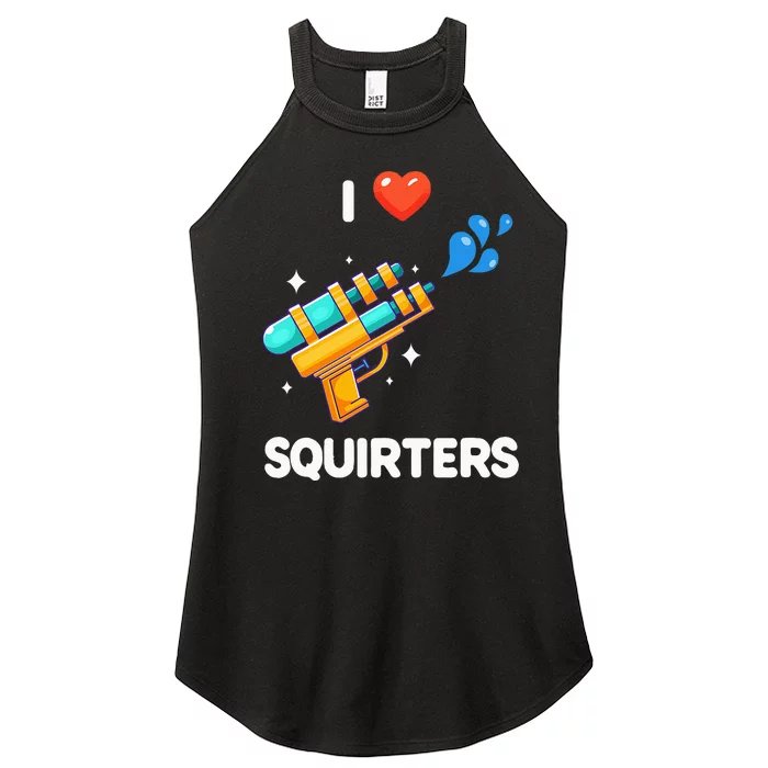 I Love Squirters Women’s Perfect Tri Rocker Tank