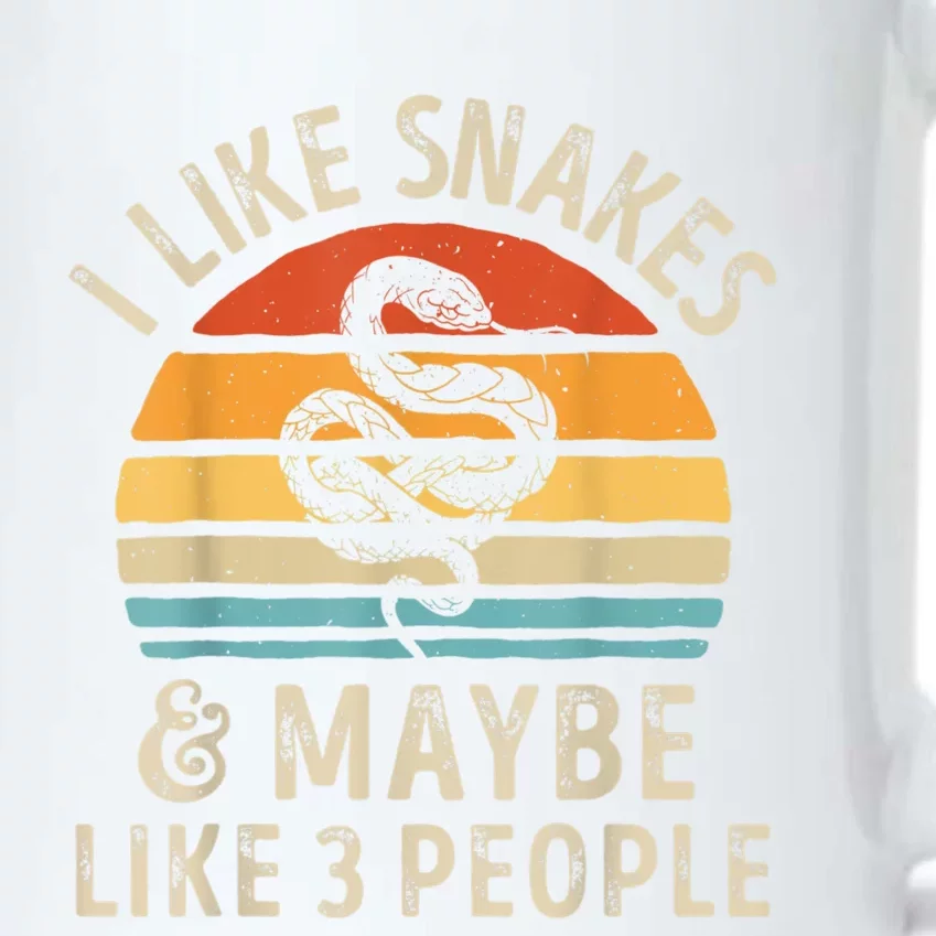 I Like Snakes And Maybe 3 People Snake Reptile Lover Retro Black Color Changing Mug