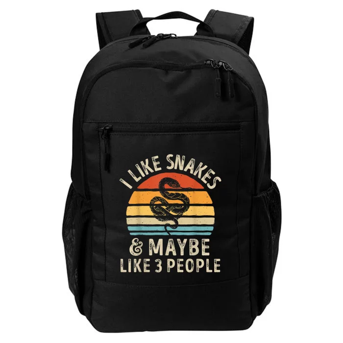 I Like Snakes And Maybe 3 People Snake Reptile Lover Retro Daily Commute Backpack