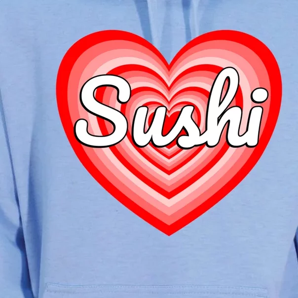 I Love Sushi Heart Funny Sushi Lover Great Gift Unisex Surf Hoodie