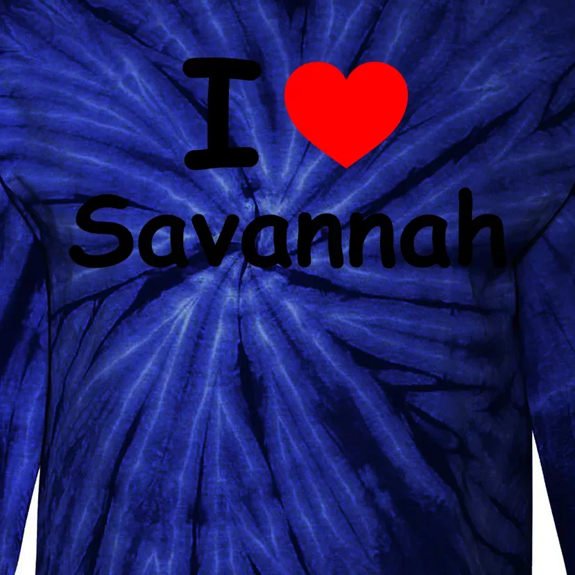 I Love Savannah Tie-Dye Long Sleeve Shirt