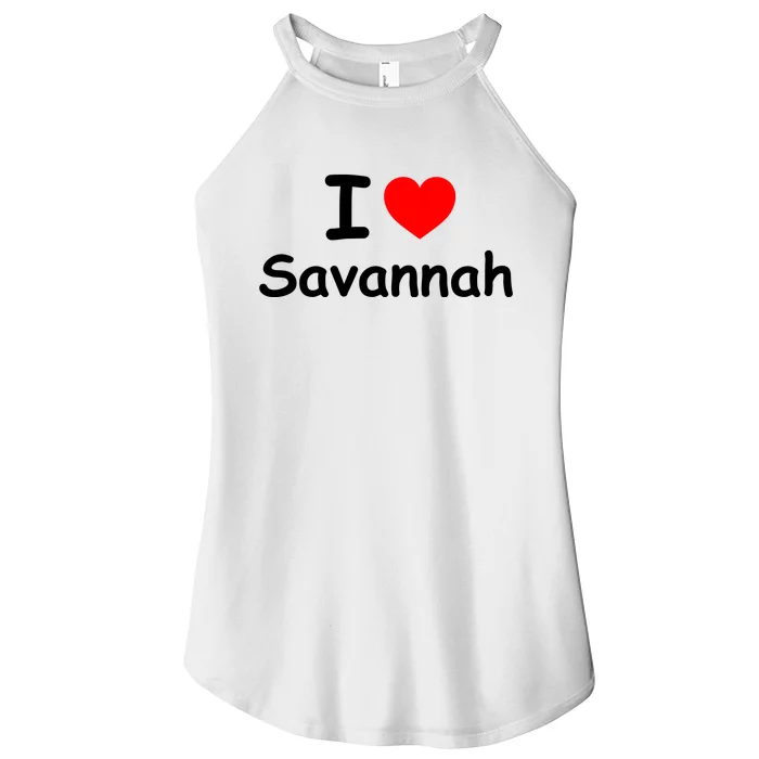 I Love Savannah Women’s Perfect Tri Rocker Tank