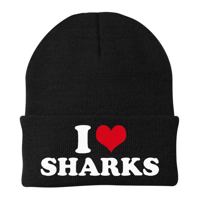 I Love Sharks Knit Cap Winter Beanie