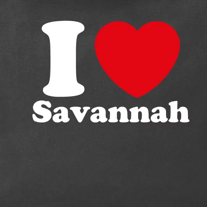 I Love Savannah. I Heart Savannah. Red Heart Valentines Day Savannah Name Gift Zip Tote Bag