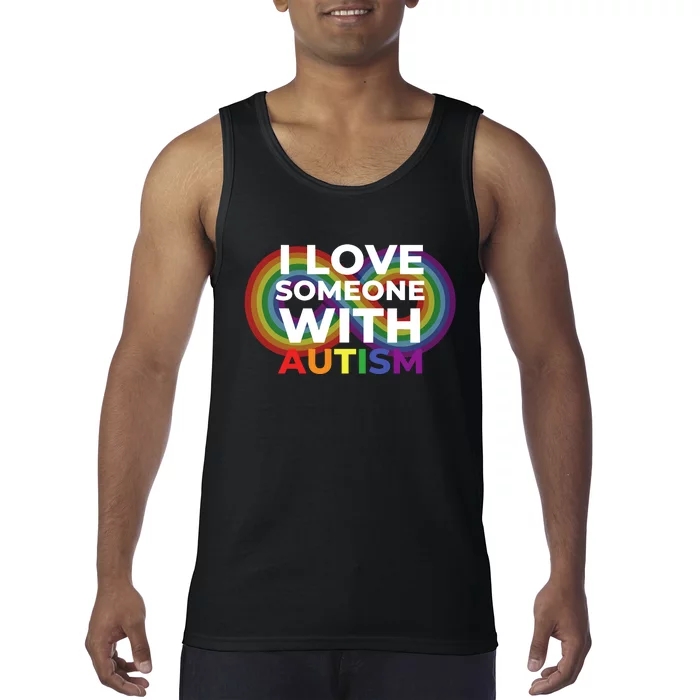 I Love Someone With Autism Autism Awareness Tank Top