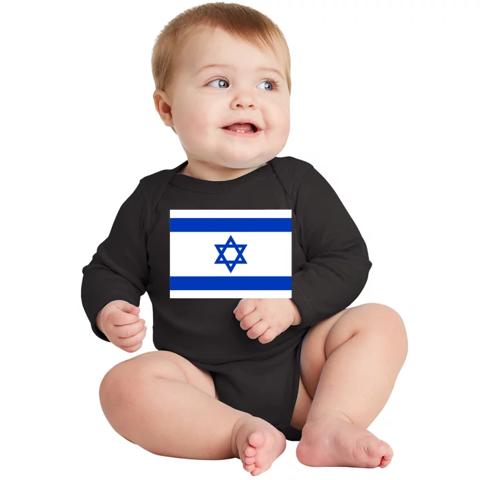 Israel Love Stand With Israel Baby Long Sleeve Bodysuit