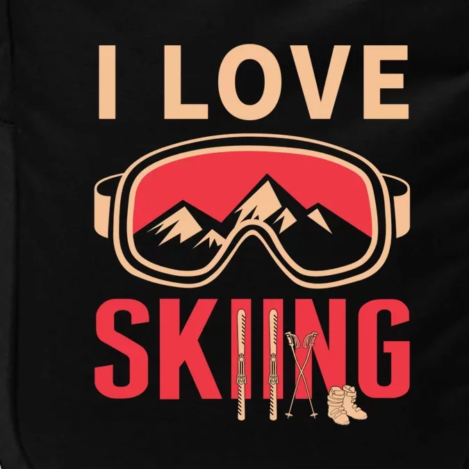 I Love Skiing Goggles Gifts For Skier Impact Tech Backpack