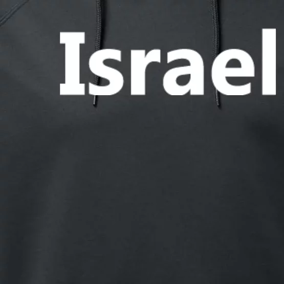 Israel Love Stand With Israel Performance Fleece Hoodie