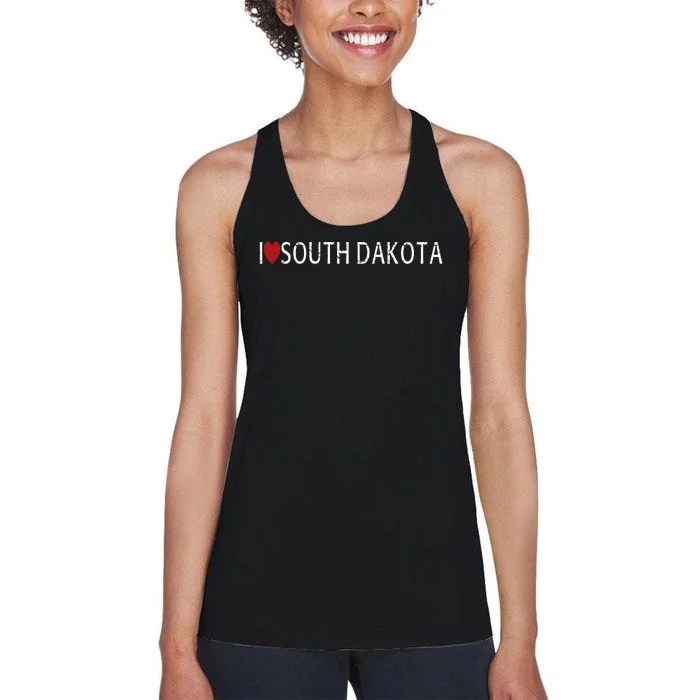 I Love South Dakota Women's Racerback Tank