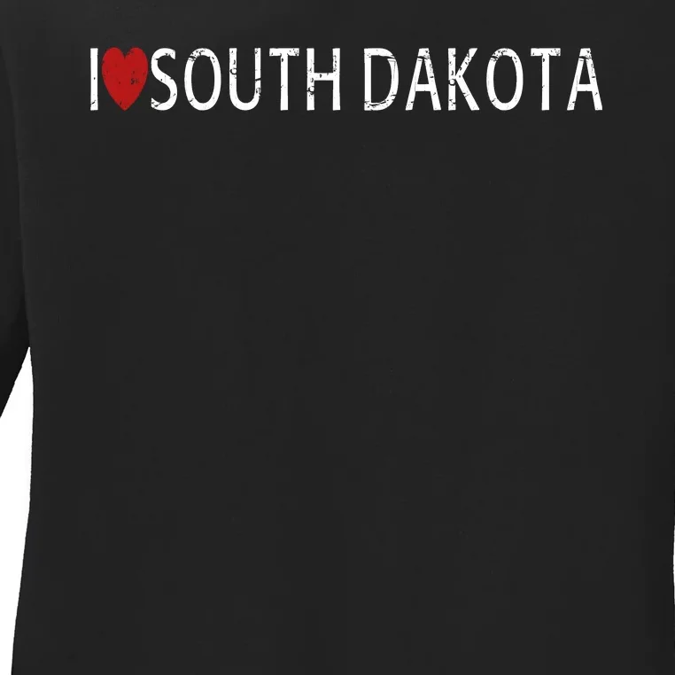 I Love South Dakota Ladies Long Sleeve Shirt