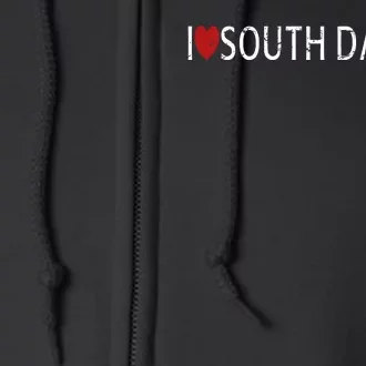 I Love South Dakota Full Zip Hoodie