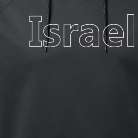 Israel Love Stand With Israel Performance Fleece Hoodie